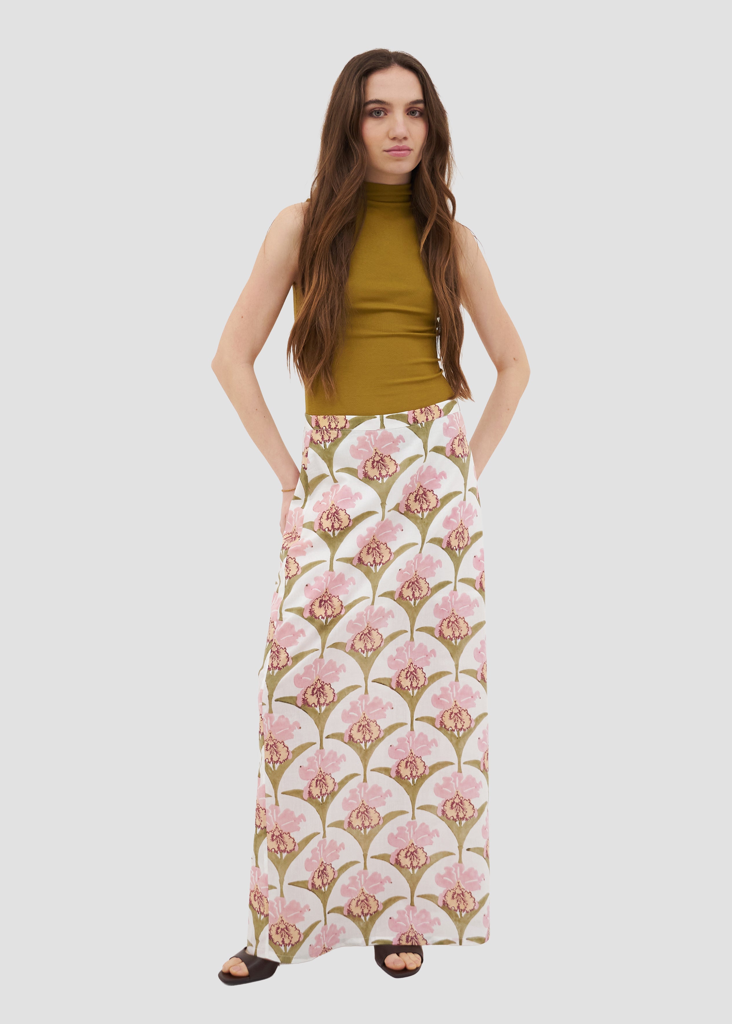 Vexillaria | Block Print Maxi Skirt – Manuela Cabrales