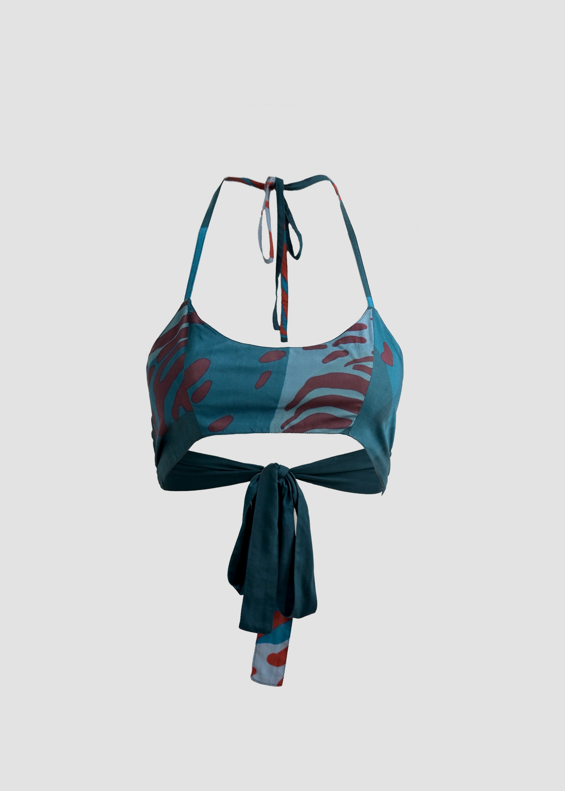 Flava | Banana Fiber Turquoise Blue Crop Top