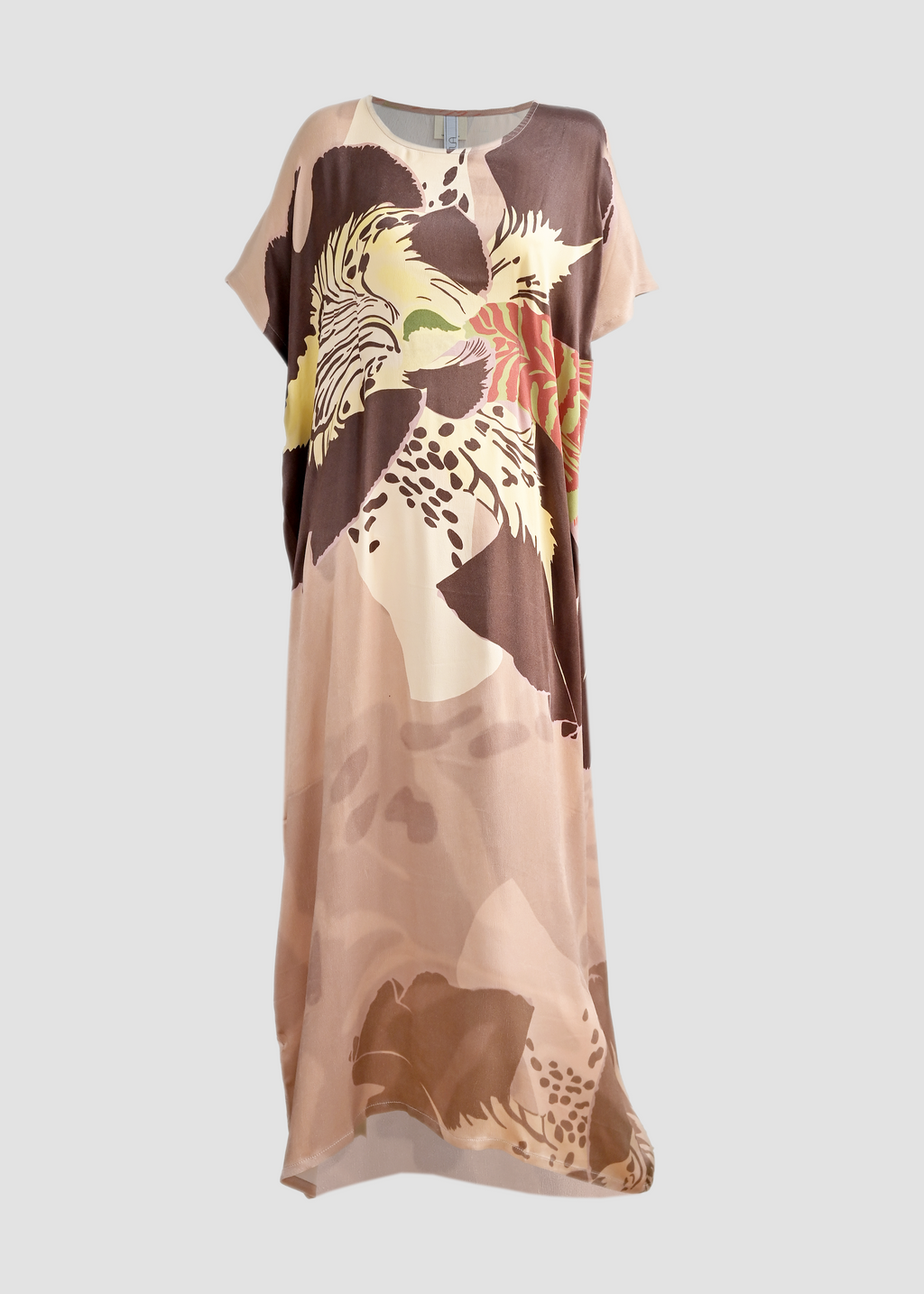 Dowiana | Orange Fiber Beige & Brown Kaftan