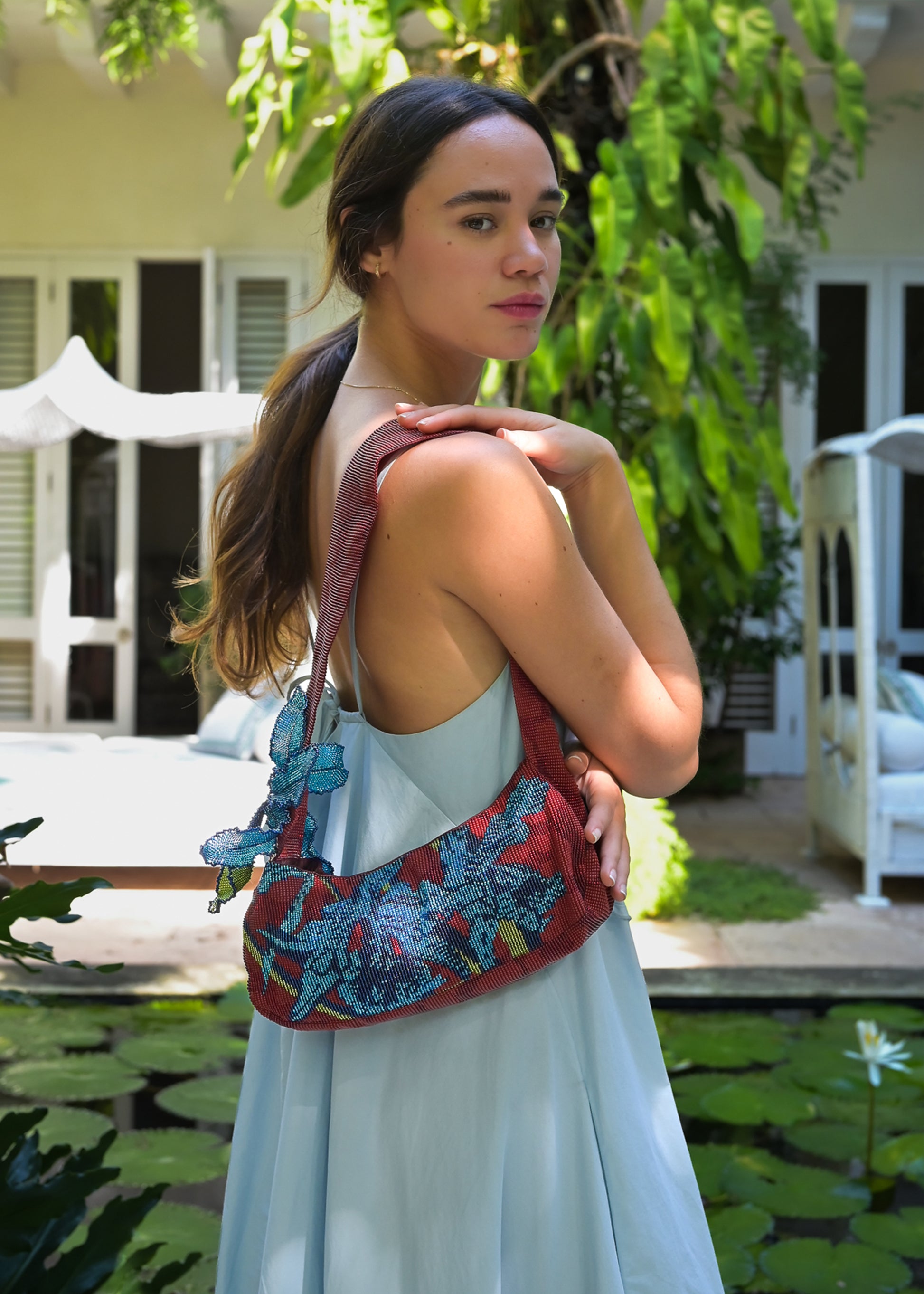 Cattleya Trianae | Crystal Beads Handbag