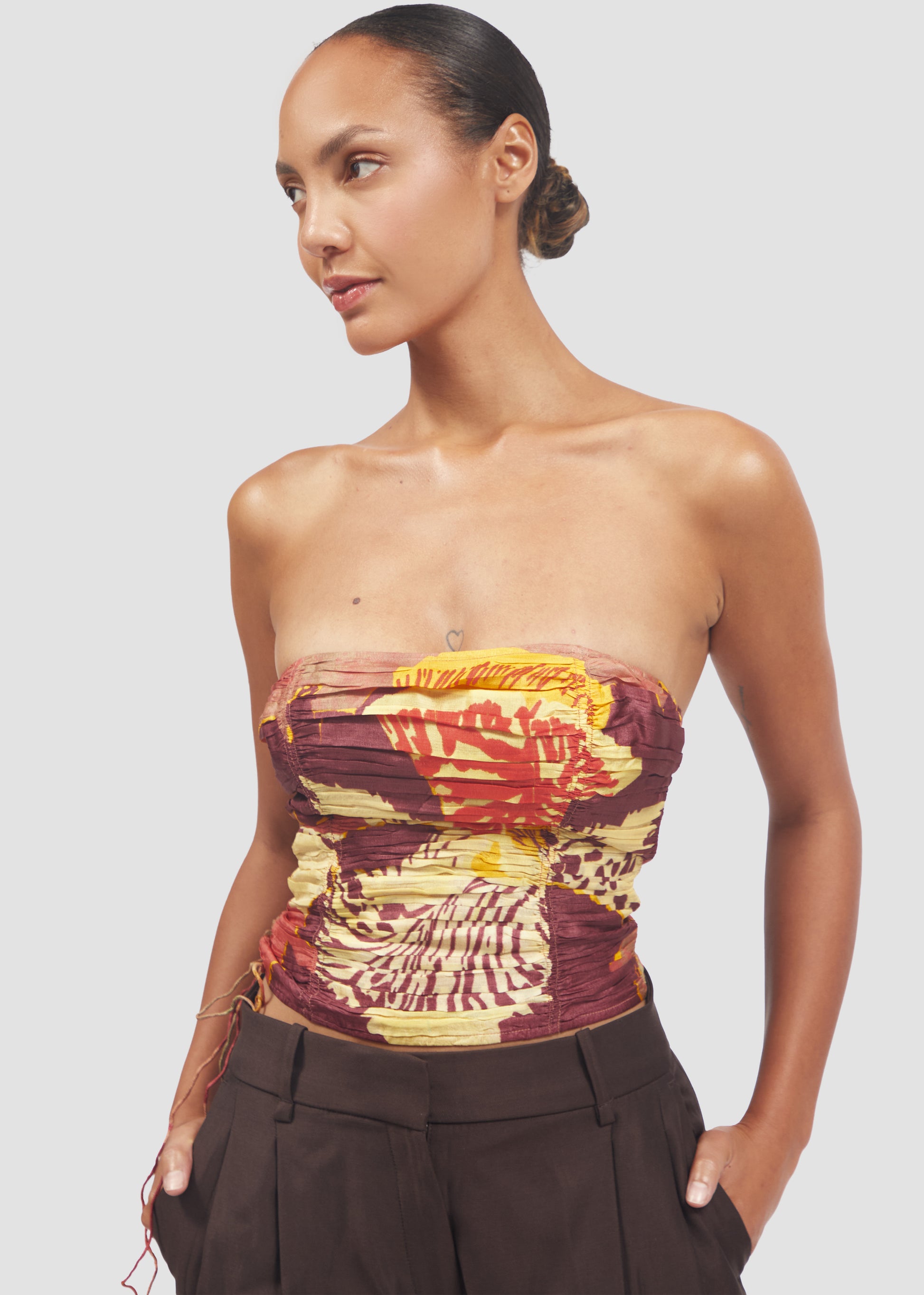 Nodosa | Silk Shirring Top