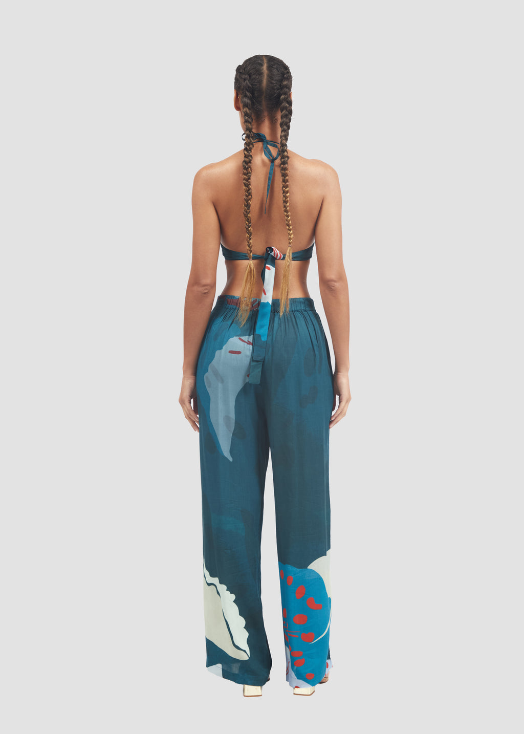 Flava | Banana Fiber Turquoise Blue Trousers