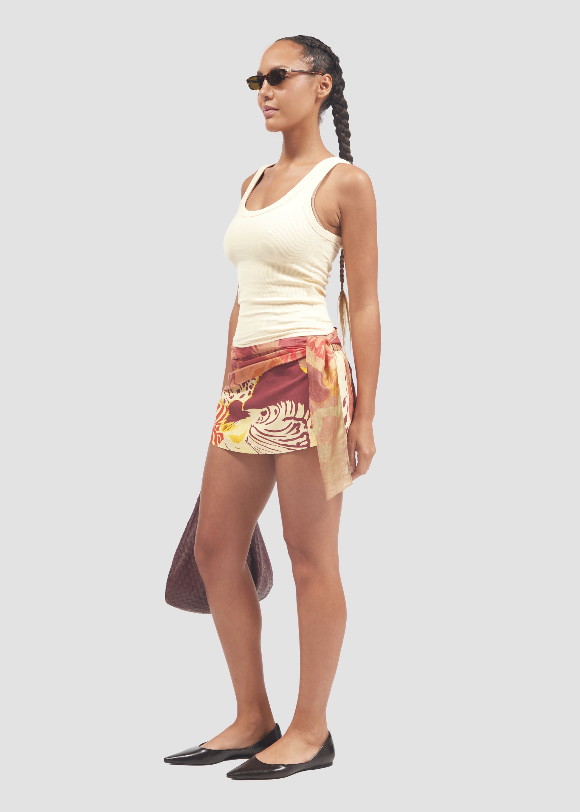 Nodosa | Silk Mini Pareo-Style Skort