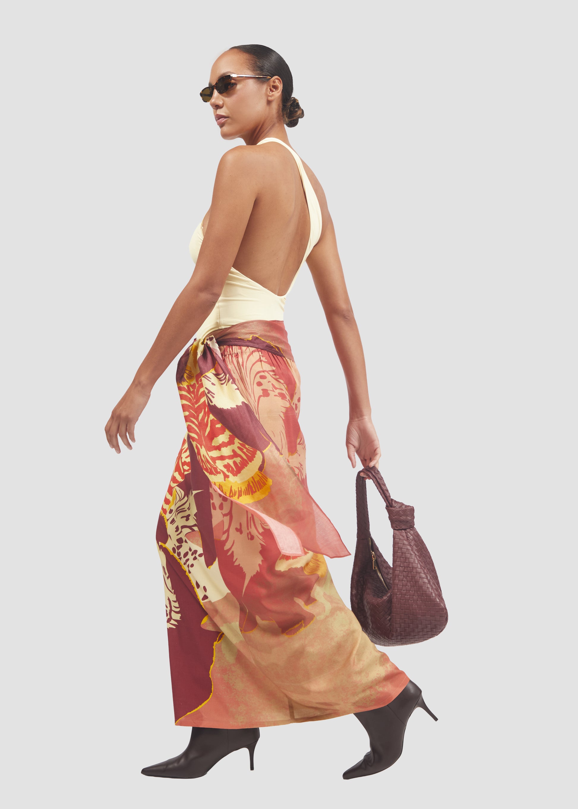 Nodosa | Silk Maxi Pareo-Style Skirt