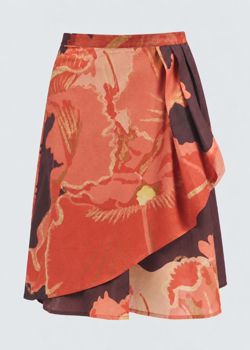 Muscifera | Silk Brown & Pink Skirt