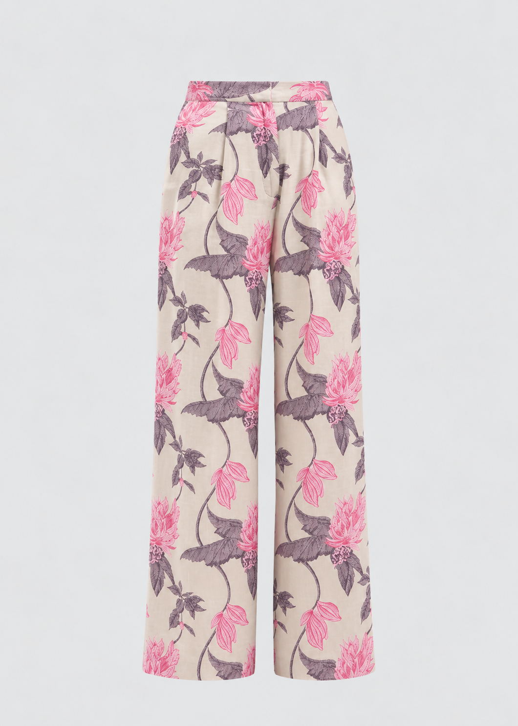 Cacao | Wool & Cashmere Grey & Pink Trousers