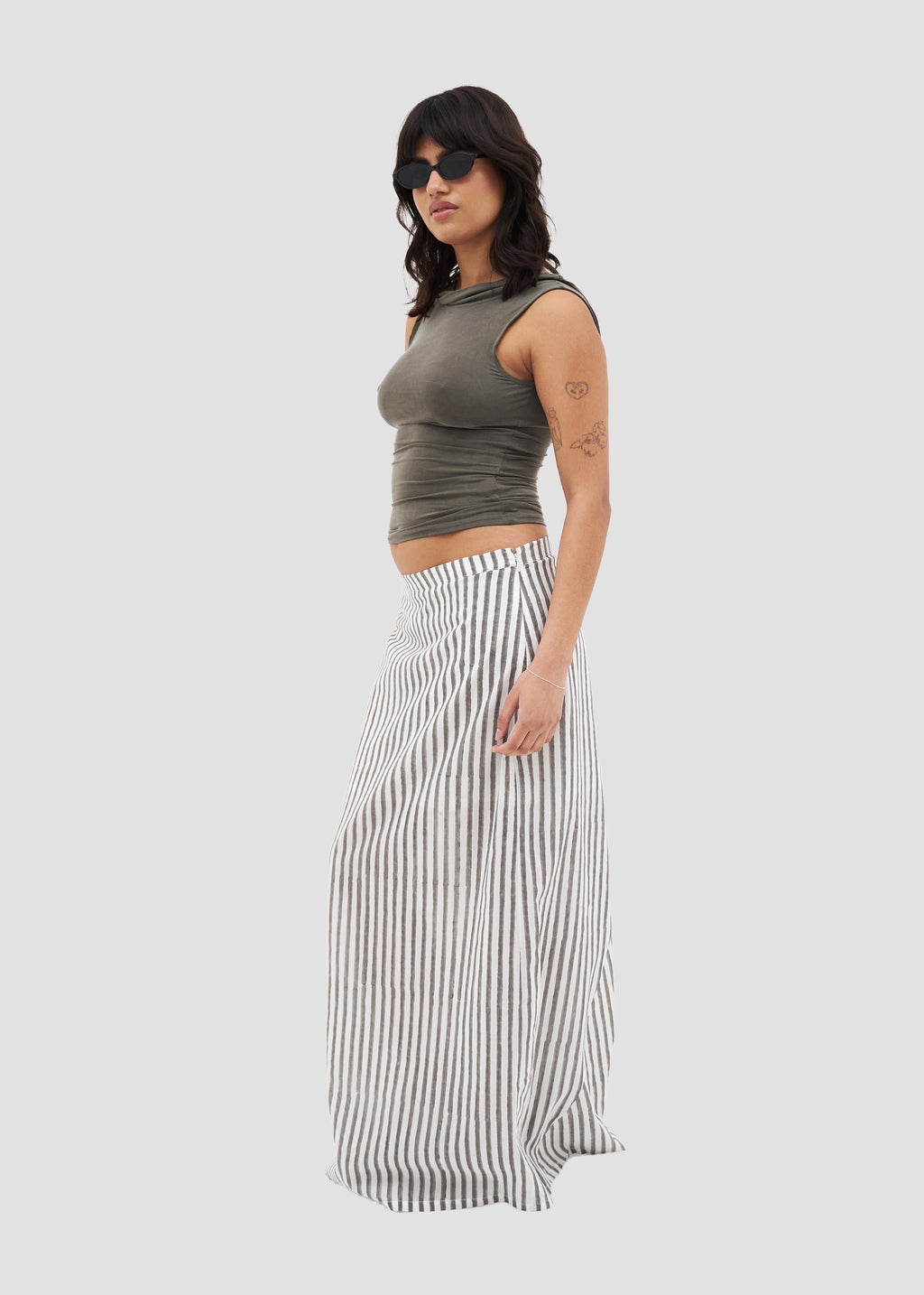 Heliconia | Block Print Maxi Skirt