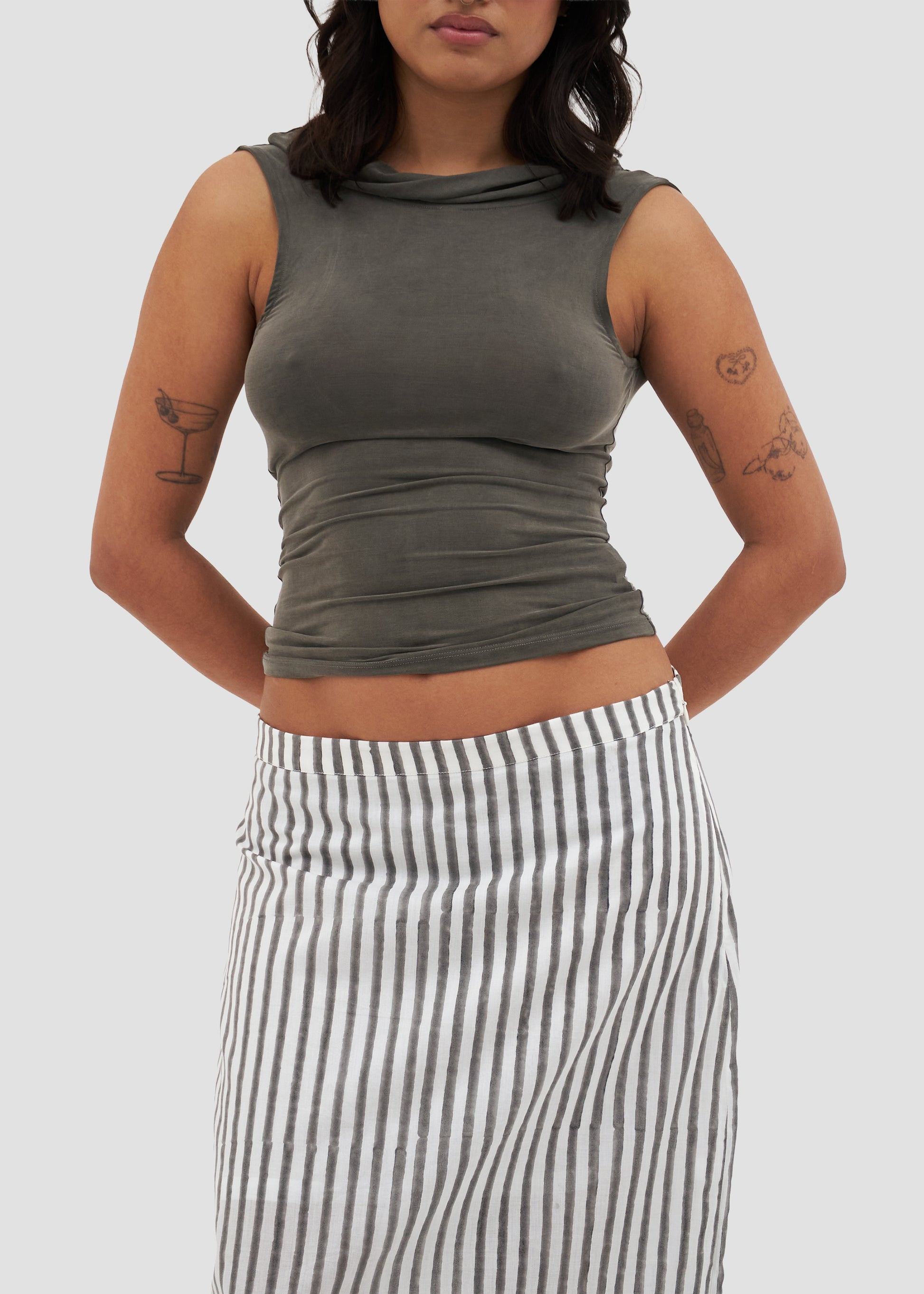 Heliconia | Block Print Maxi Skirt