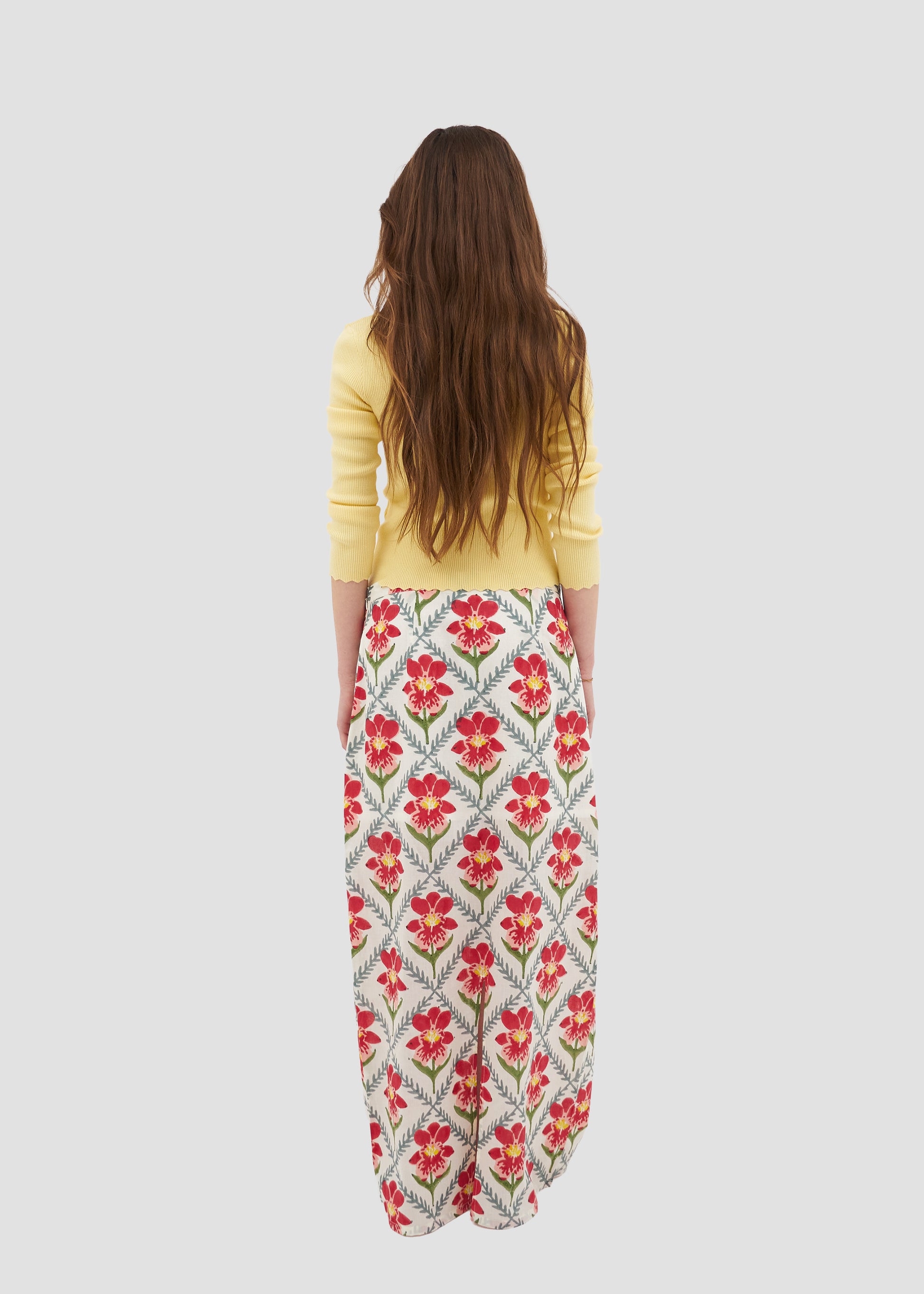 Mendelii | Block Print Maxi Skirt