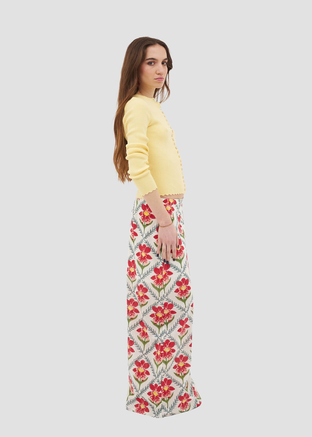 Mendelii | Block Print Maxi Skirt