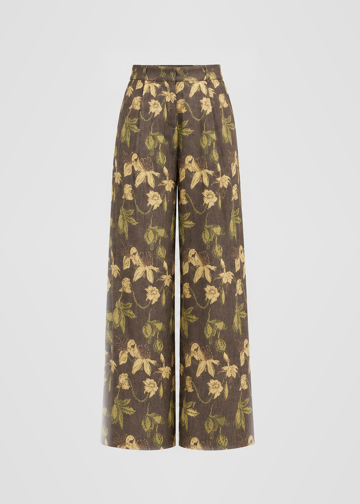 Curuba | Wool & Cashmere Brown & Yellow Trousers