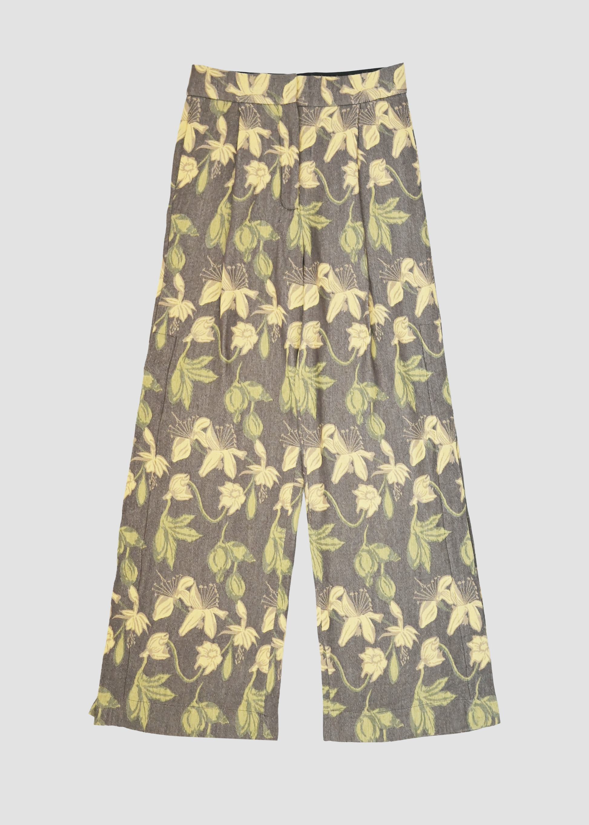 Curuba | Wool & Cashmere Brown & Yellow Trousers